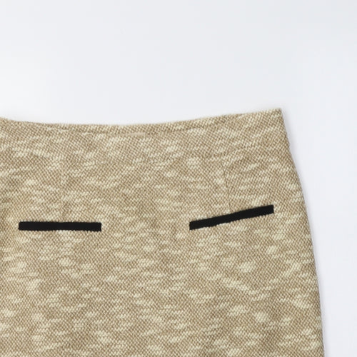 Miss Patina Womens Beige  Acrylic Mini Skirt Size L