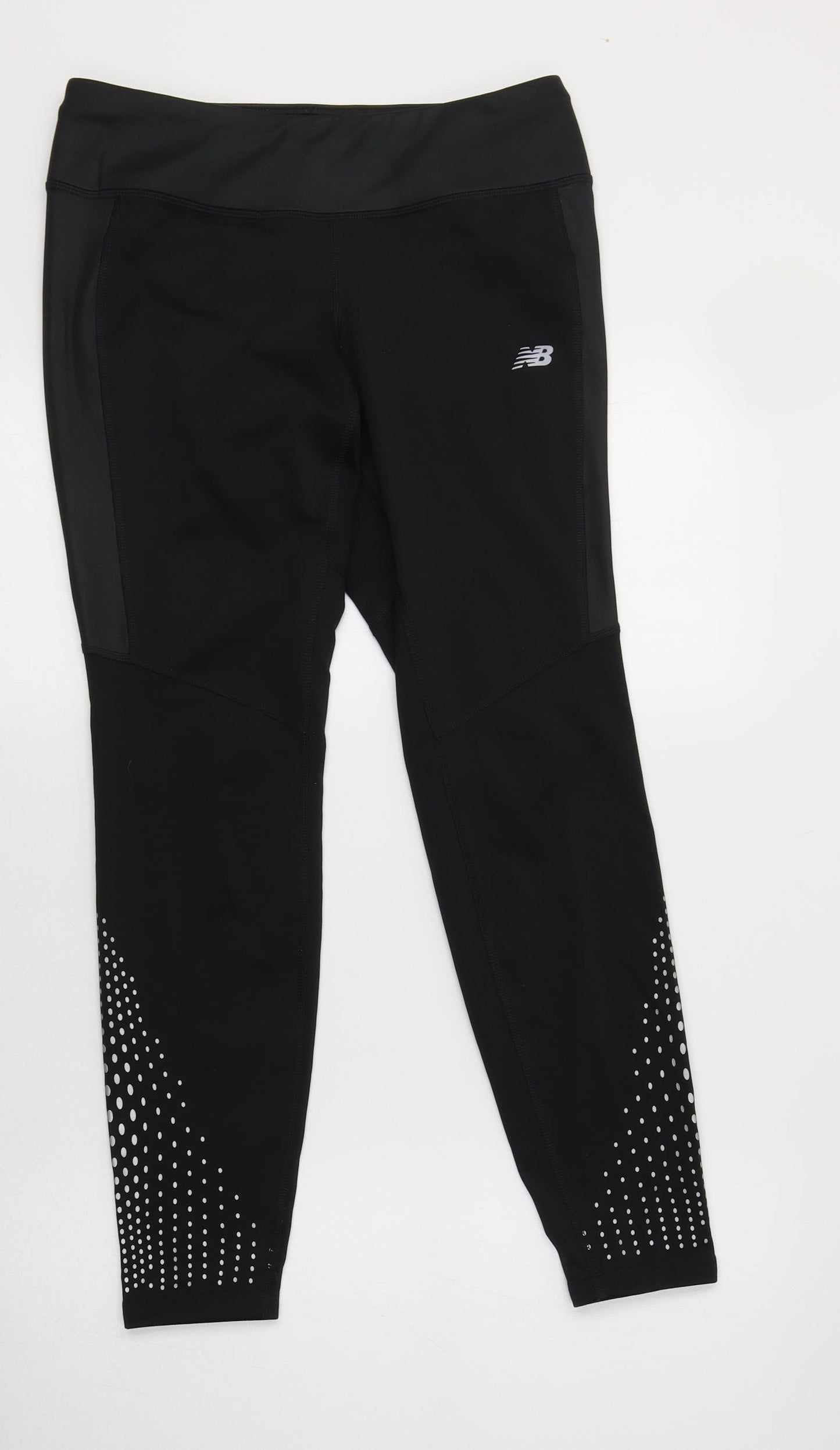 New Balance Womens Black  Polyester Compression Leggings Size M L27 in Regular