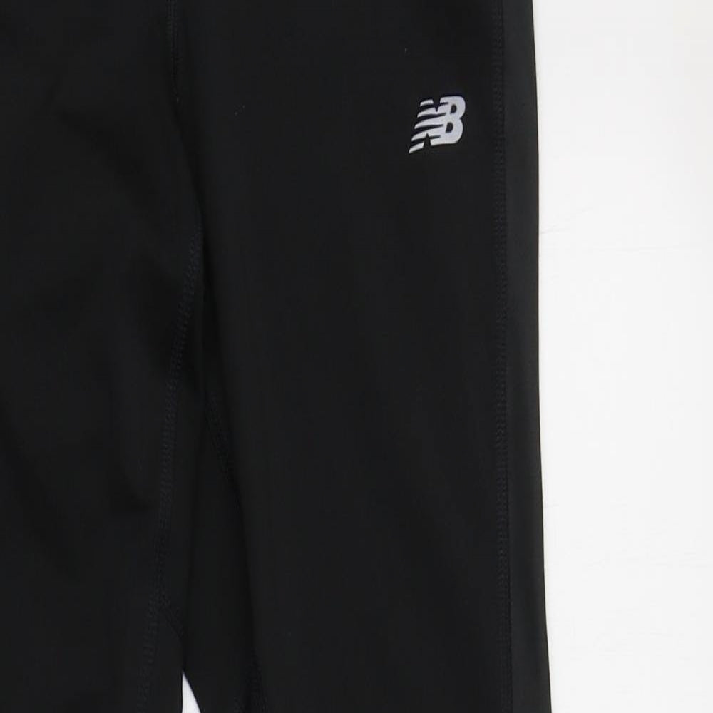New Balance Womens Black  Polyester Compression Leggings Size M L27 in Regular