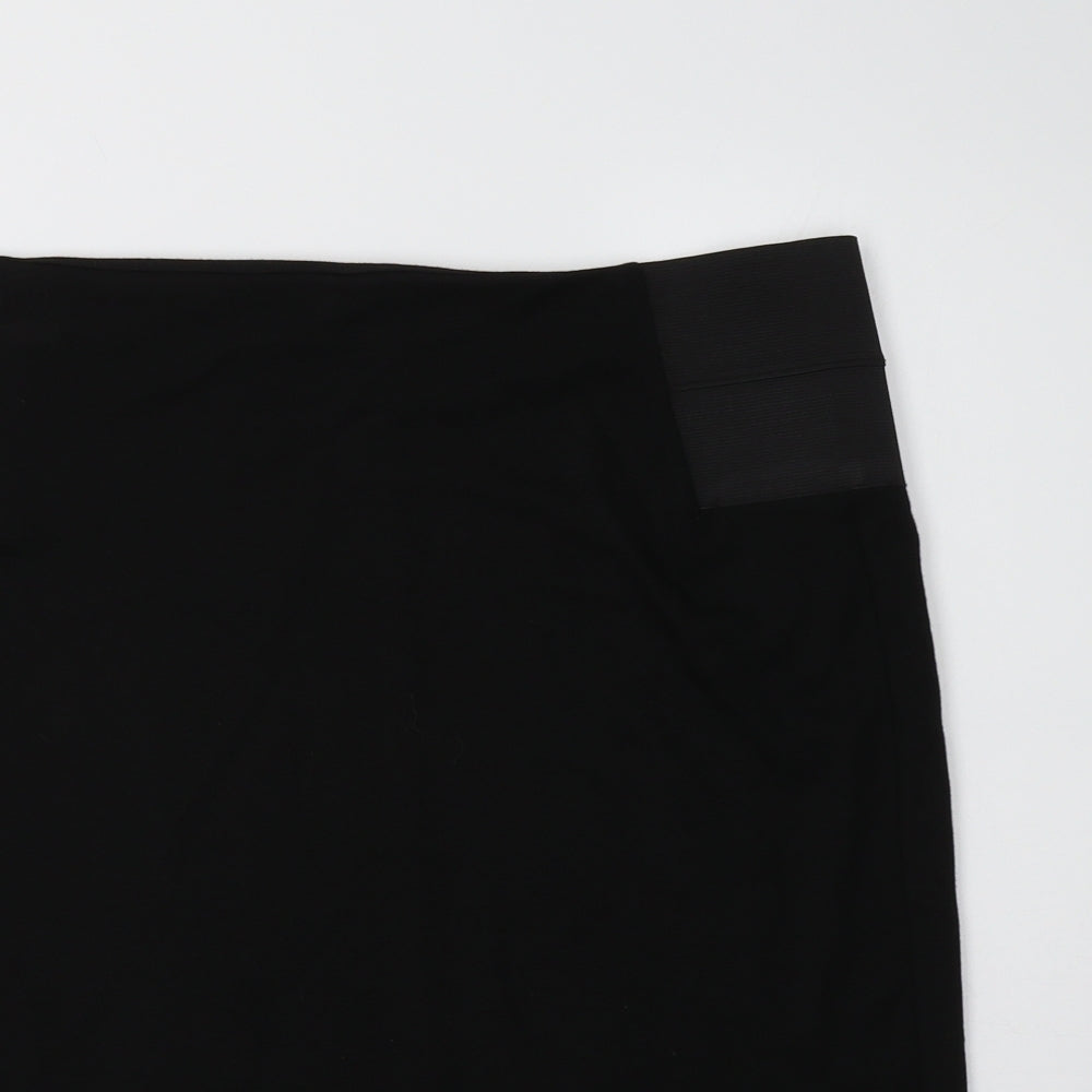 Preworn Womens Black  Viscose Straight & Pencil Skirt Size 16