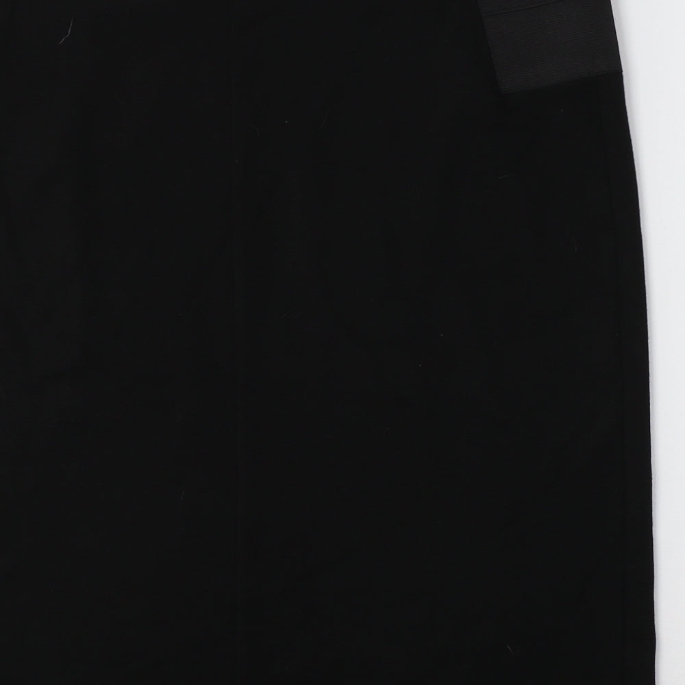 Preworn Womens Black  Viscose Straight & Pencil Skirt Size 16