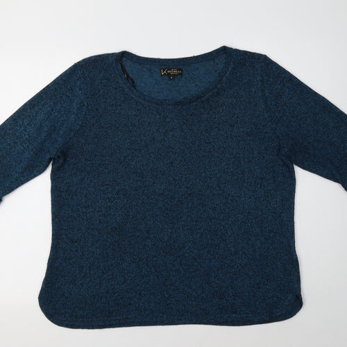 New Look Womens Green Crew Neck  Polyester Pullover Jumper Size 18
