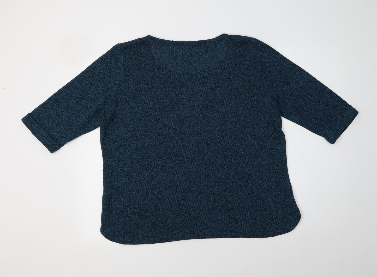 New Look Womens Green Crew Neck  Polyester Pullover Jumper Size 18