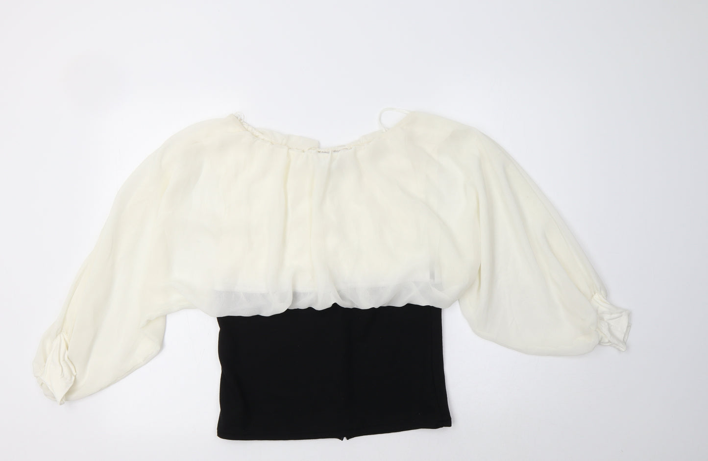 Cameo Rose Womens Ivory  Polyester Basic Blouse Size M Boat Neck