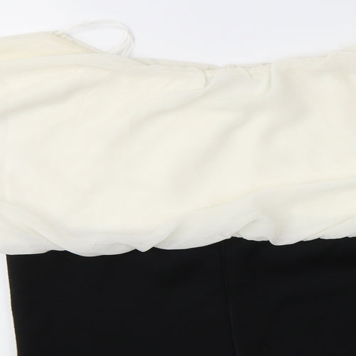 Cameo Rose Womens Ivory  Polyester Basic Blouse Size M Boat Neck