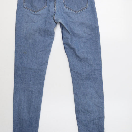 H&M Womens Blue  Cotton Skinny Jeans Size 28 L30 in Regular