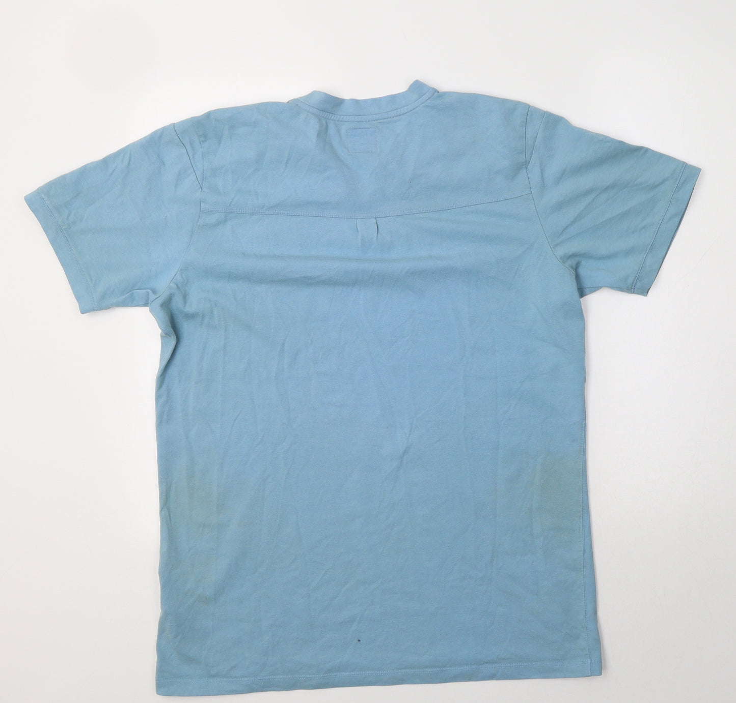 Umbro Mens Blue  Cotton  T-Shirt Size L V-Neck