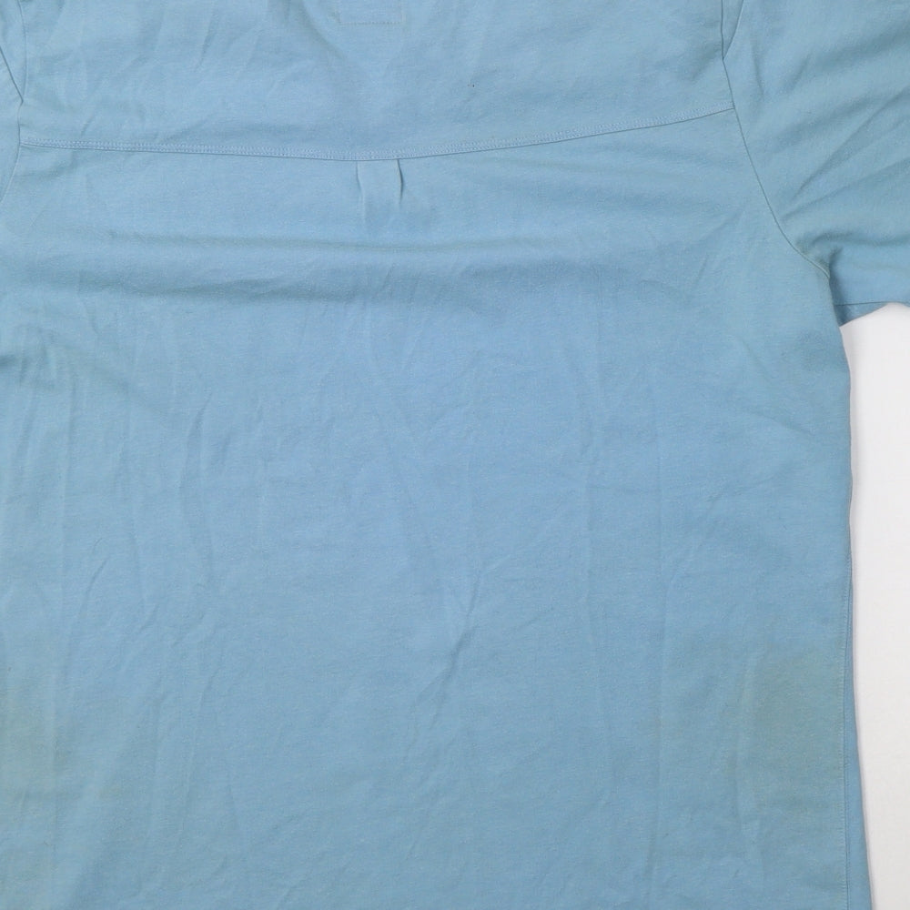 Umbro Mens Blue  Cotton  T-Shirt Size L V-Neck