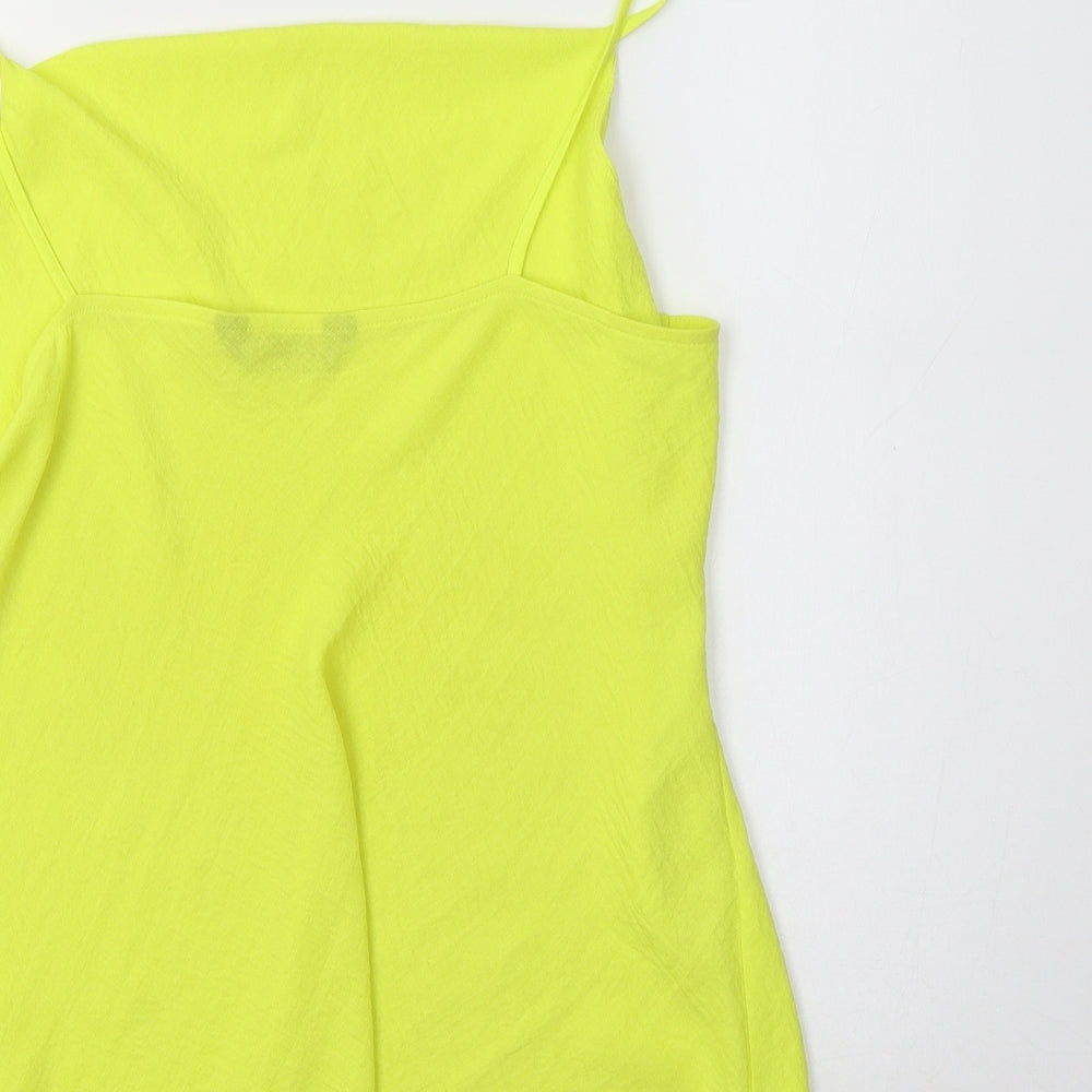 F&F Womens Yellow  Polyester Camisole Tank Size 18 Square Neck