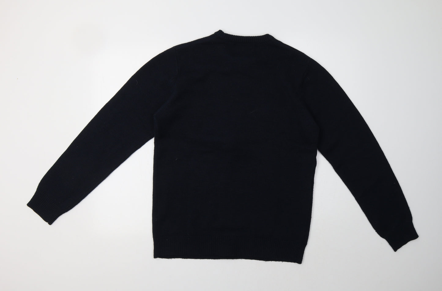 Primark Mens Blue Crew Neck  Acrylic Pullover Jumper Size M   - Christmas Jumper