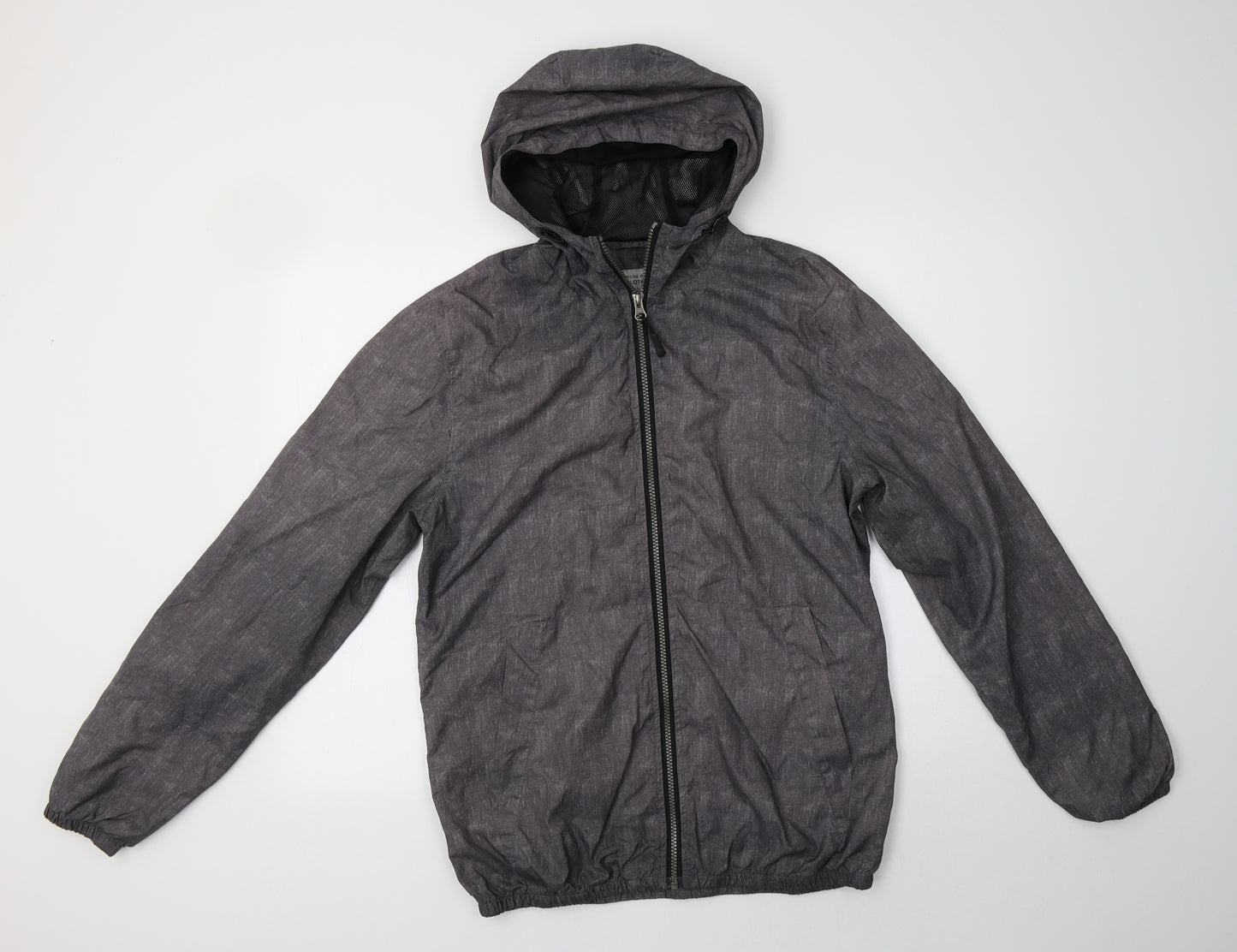 TU Mens Grey   Windbreaker Jacket Size S