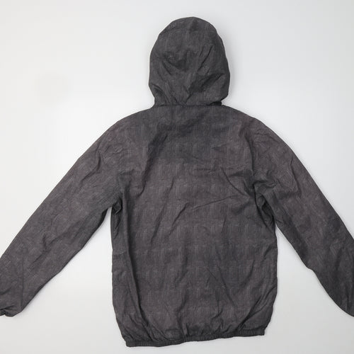 TU Mens Grey   Windbreaker Jacket Size S