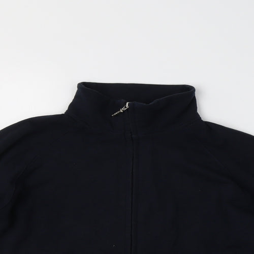 Olympus Womens Blue  Cotton Full Zip Sweatshirt Size 10