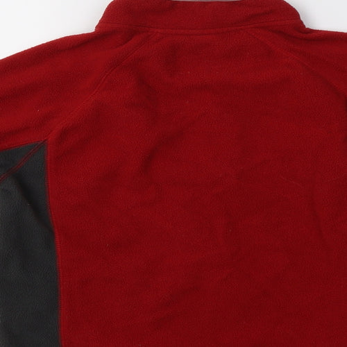 Tiso Womens Red Colourblock Polyester Henley Sweatshirt Size XS