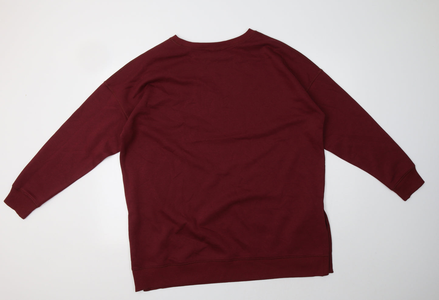 Papaya Womens Purple  Cotton Pullover Sweatshirt Size XL