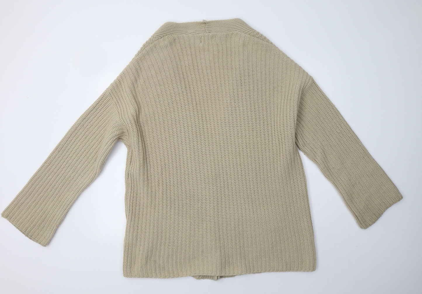 ASOS Womens Beige V-Neck  Acrylic Cardigan Jumper Size S