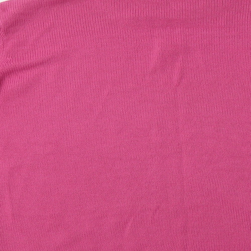 C Collection Womens Pink Crew Neck   Pullover Jumper Size M