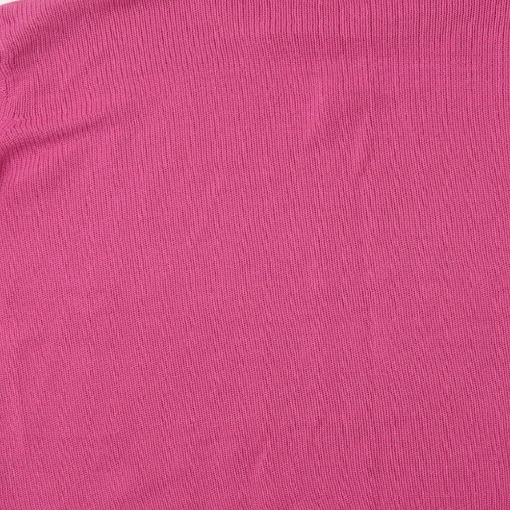C Collection Womens Pink Crew Neck   Pullover Jumper Size M