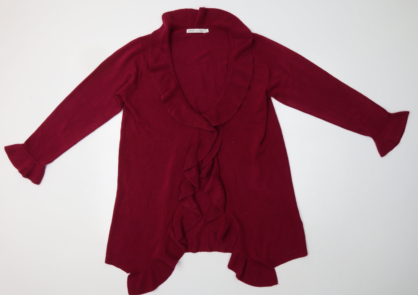 EWM Womens Purple Collared  Acrylic Cardigan Jumper Size 18