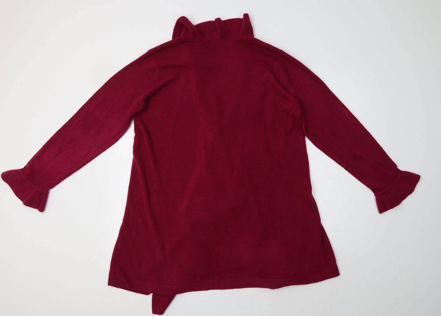 EWM Womens Purple Collared  Acrylic Cardigan Jumper Size 18