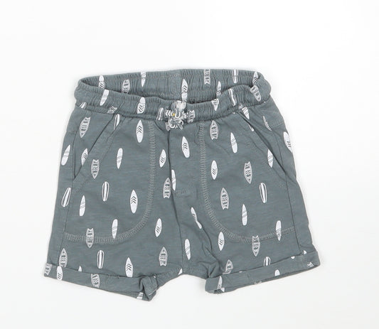 Front view of Cool Club boys’ multicoloured cotton sweatpants, size 12-18, months - shorts