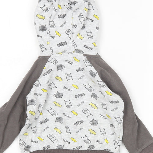 CoolClub Boys Grey  Cotton Full Zip Hoodie Size 2 Years   - Bat Man