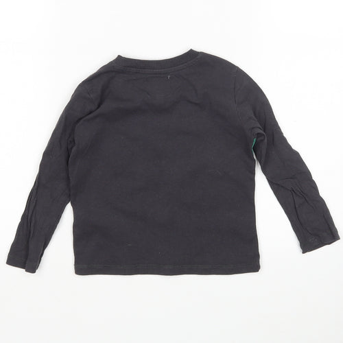 CoolClub Boys Grey  Cotton Basic T-Shirt Size 2 Years Round Neck