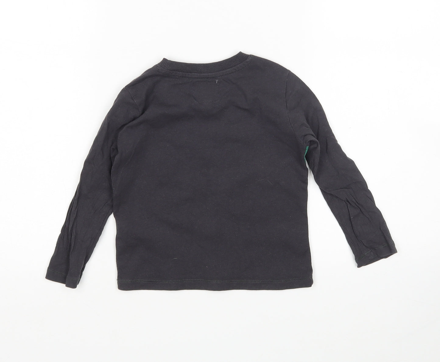 CoolClub Boys Grey  Cotton Basic T-Shirt Size 2 Years Round Neck