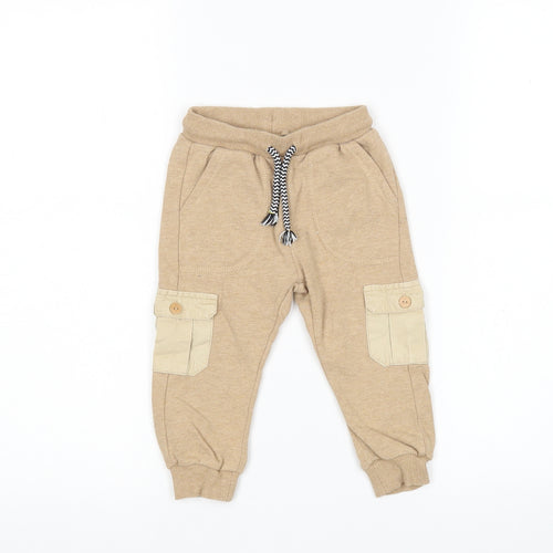 Coolclub Boys Beige   Sweatpants Trousers Size 18 Months