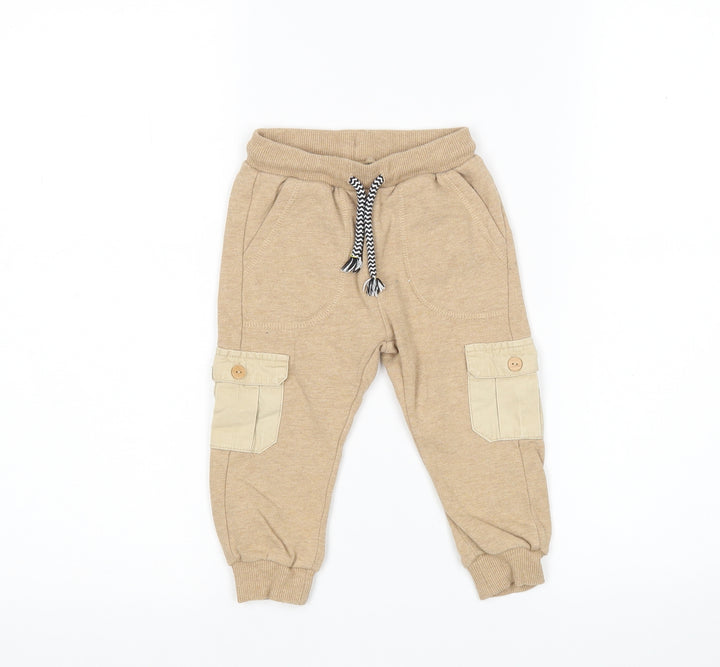 Coolclub Boys Beige   Sweatpants Trousers Size 18 Months