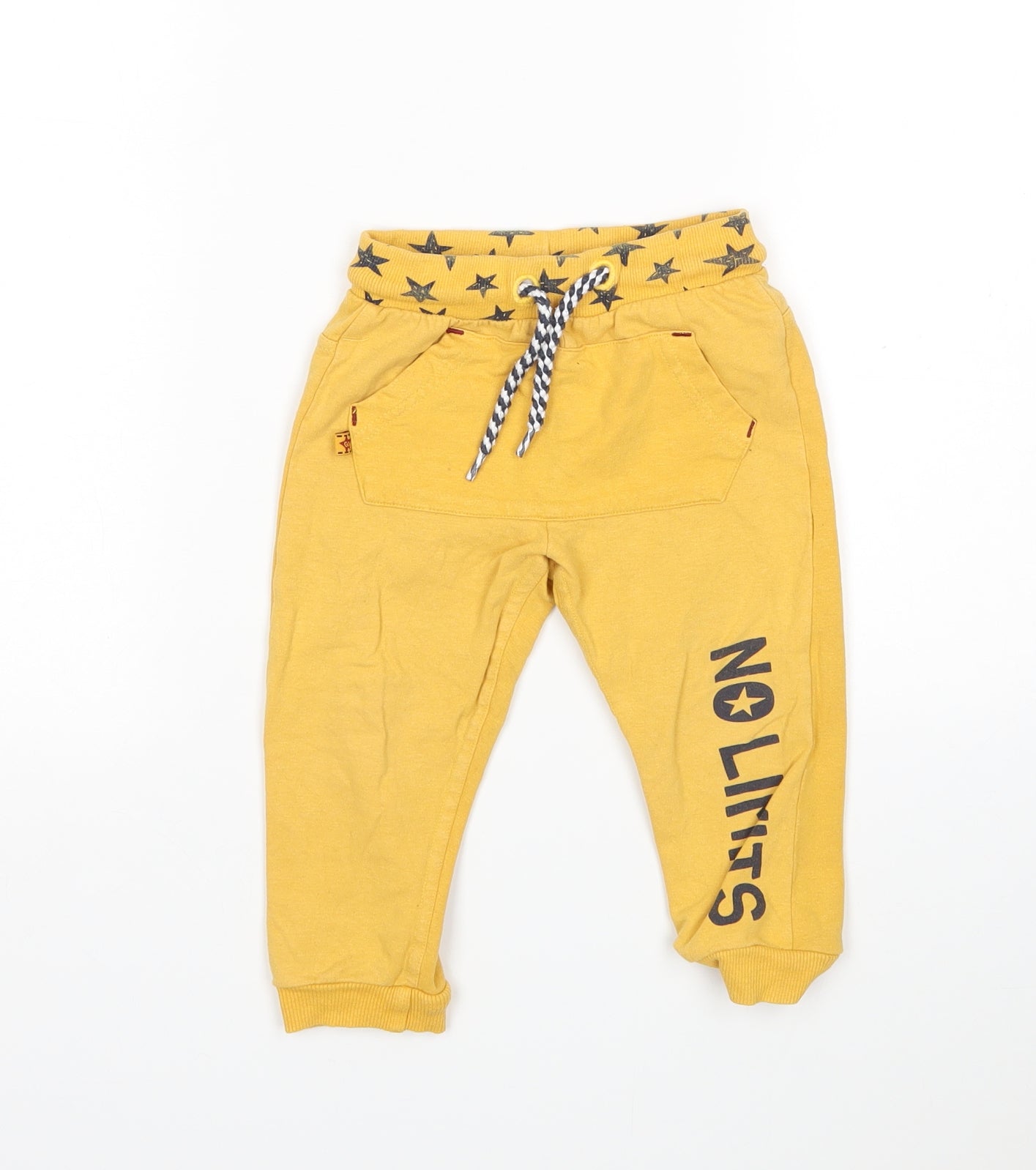 So Cute Boys Yellow  Cotton Sweatpants Trousers Size 18-24 Months