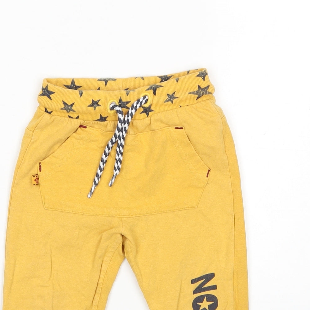 So Cute Boys Yellow  Cotton Sweatpants Trousers Size 18-24 Months