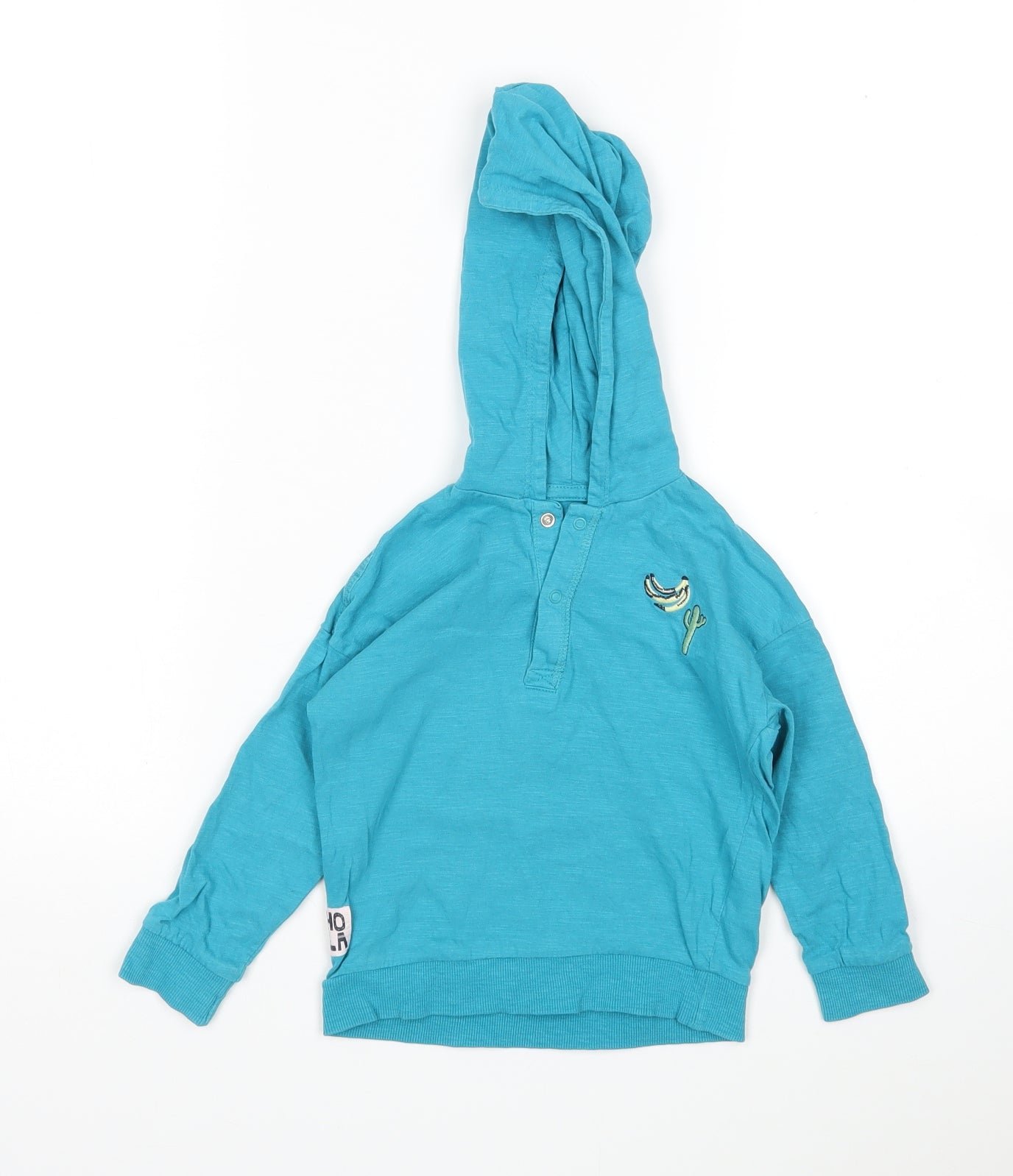 Coolclub Boys Green  Cotton Pullover Hoodie Size 2 Years