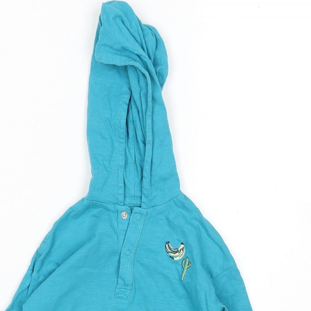 Coolclub Boys Green  Cotton Pullover Hoodie Size 2 Years