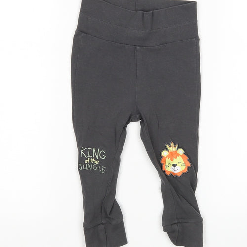 So Cute Boys Grey  Cotton Sweatpants Trousers Size 9-12 Months