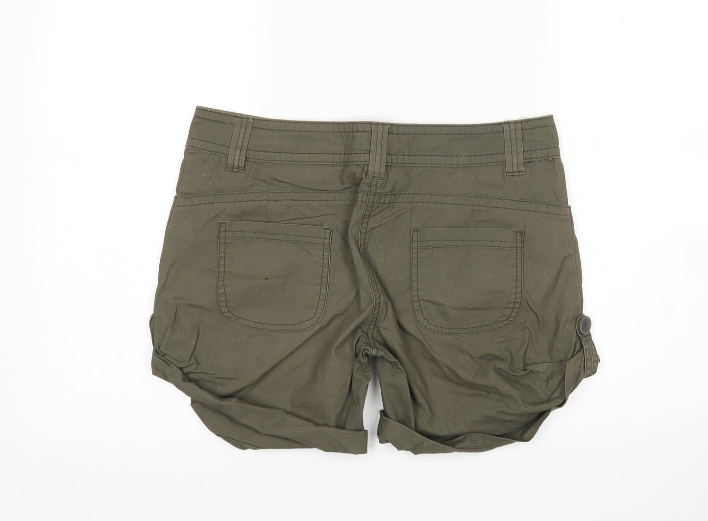 Cherokee Womens Green  Cotton Chino Shorts Size 10 L7 in Regular