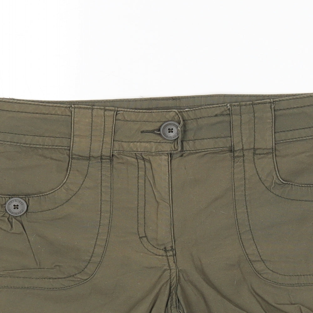 Cherokee Womens Green  Cotton Chino Shorts Size 10 L7 in Regular