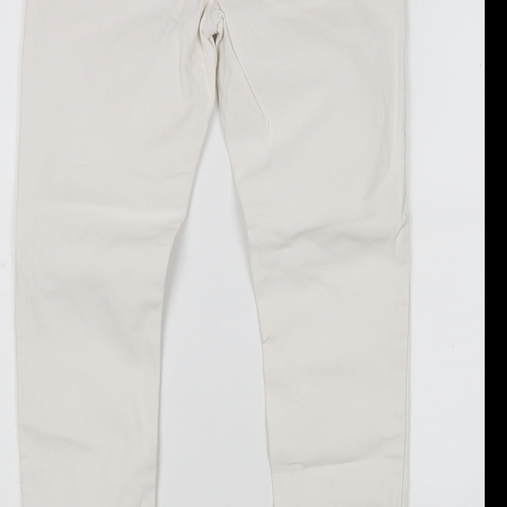 Atmosphere Womens White  Cotton Cropped Jeans Size 10 L24 in Regular
