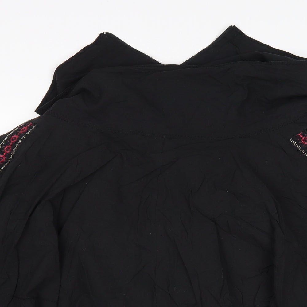 HOOCH Womens Black  Cotton A-Line Skirt Size 10
