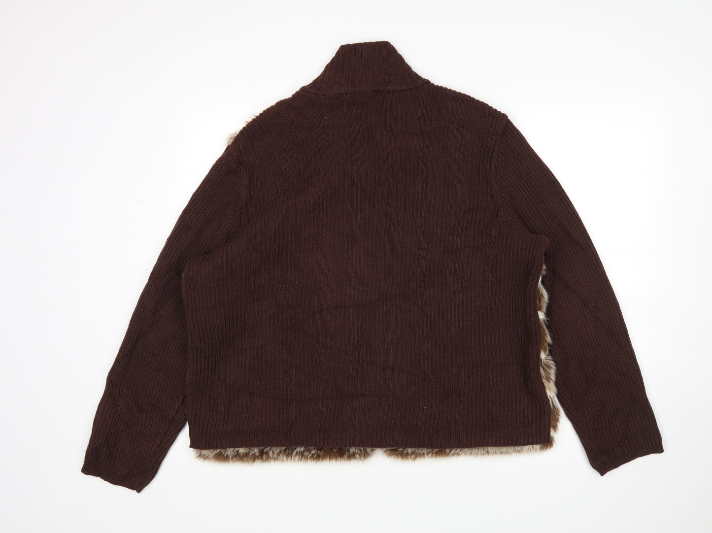 Parkhurst Mens Brown  Acrylic Full Zip Sweatshirt Size XL