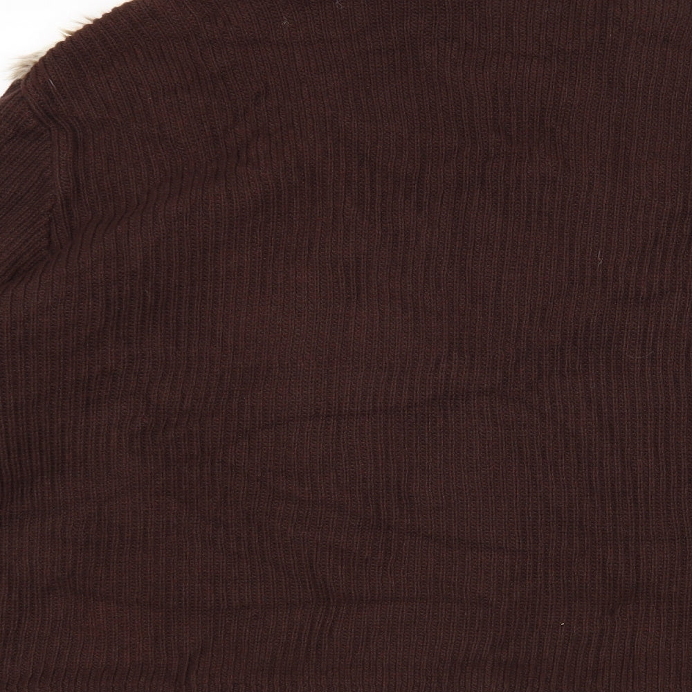 Parkhurst Mens Brown  Acrylic Full Zip Sweatshirt Size XL
