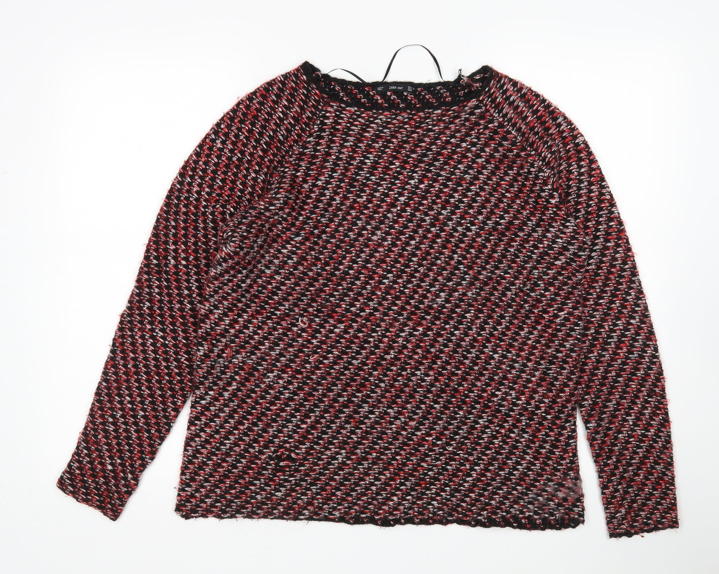 Zara Womens Multicoloured Round Neck   Pullover Jumper Size M