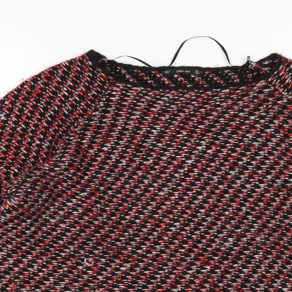 Zara Womens Multicoloured Round Neck   Pullover Jumper Size M