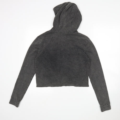 M&Co Girls Grey  Cotton Pullover Hoodie Size 14 Years