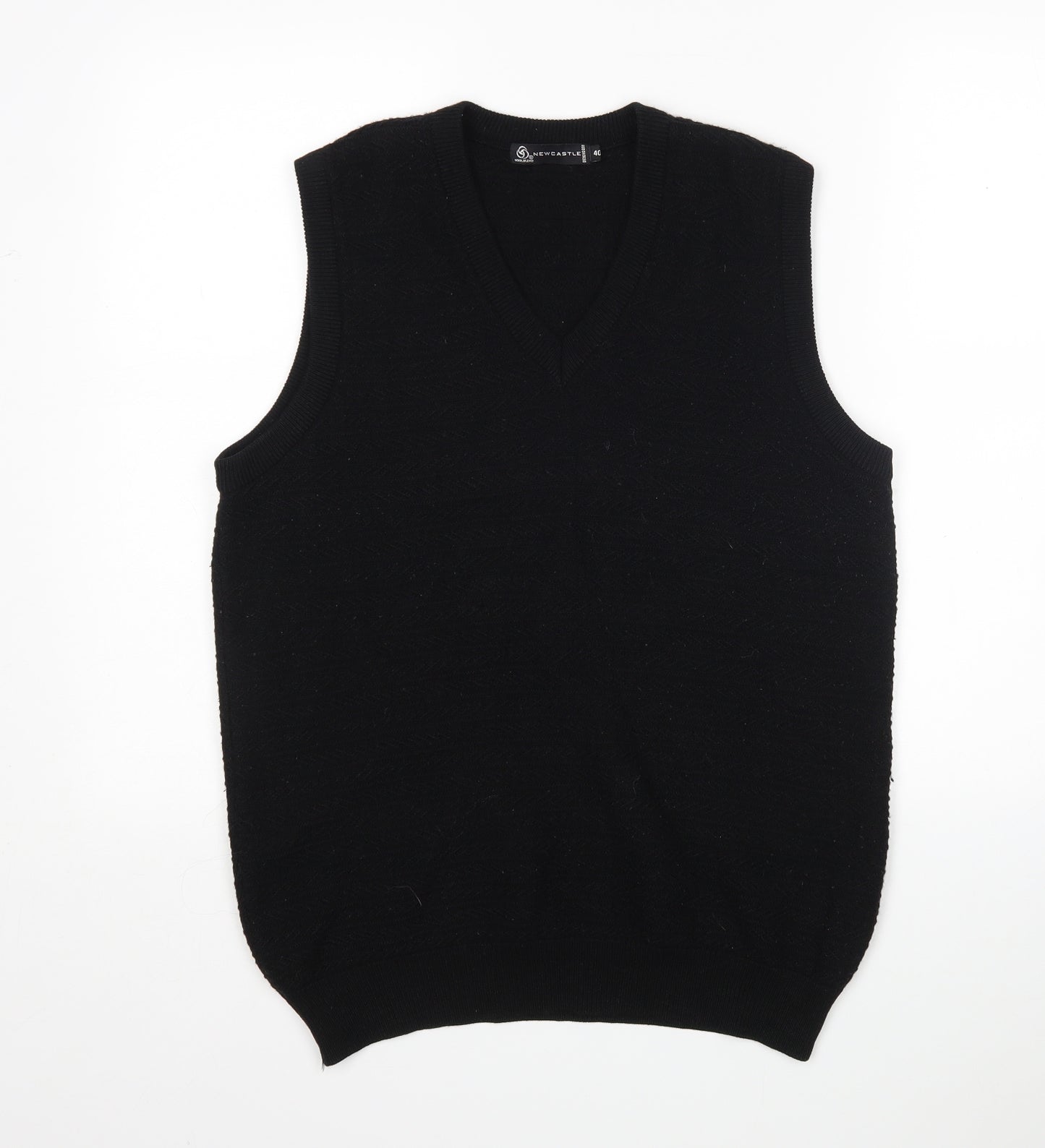 Newcastle Womens Black V-Neck   Vest Jumper Size 12