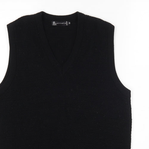 Newcastle Womens Black V-Neck   Vest Jumper Size 12