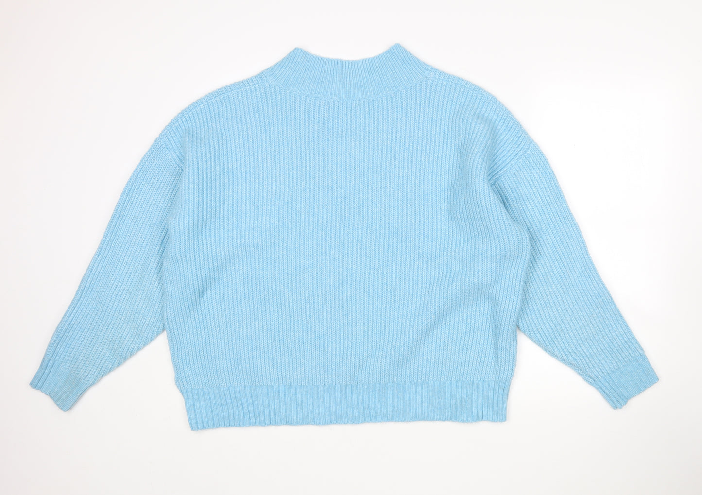M&S Womens Blue V-Neck  Polyamide Pullover Jumper Size XL