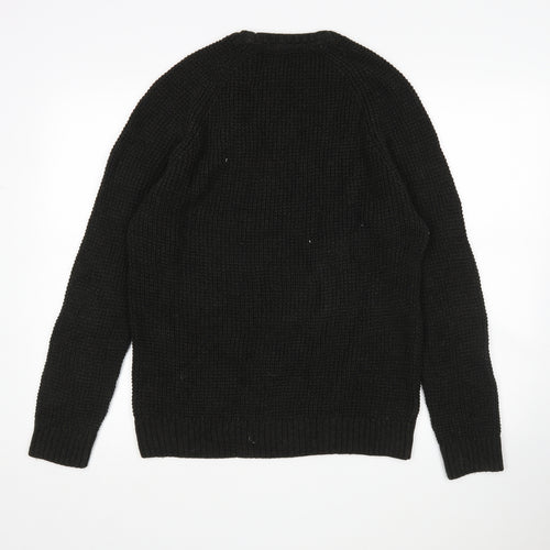 Label Lab Mens Green Round Neck  Cotton Pullover Jumper Size M