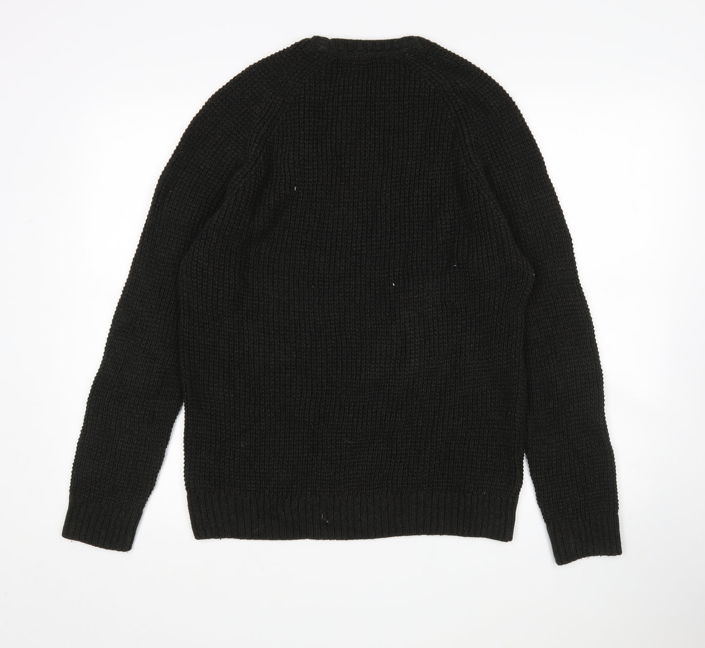 Label Lab Mens Green Round Neck  Cotton Pullover Jumper Size M