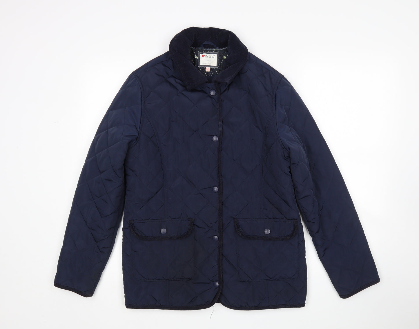 M&S Girls Blue   Quilted Coat Size 13-14 Years